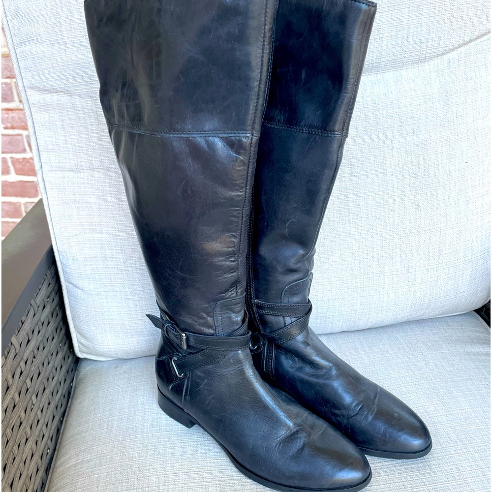 Clarks, Tige De Cuir Autres Materiaux, Black Boots, Size 8